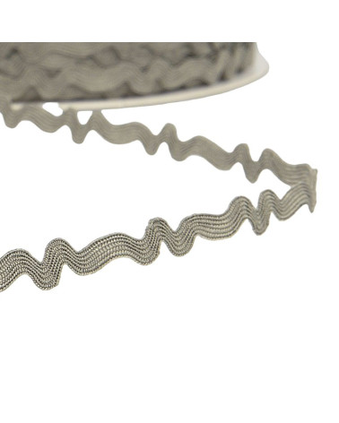 Carrete 25m serpentina asimétrica 8mm Gris