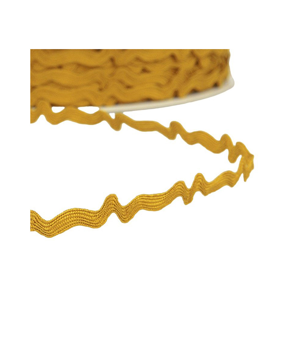 25m spool of asymmetrical serpentine 8mm Mustard