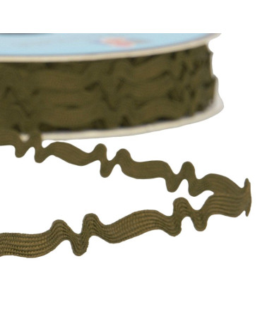 Bobine 25m serpentine asymétrique 8mm Vert Olive