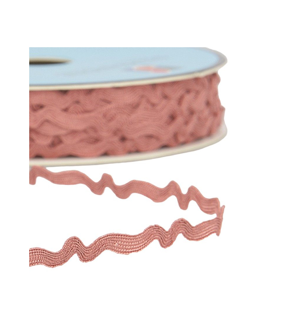 25m spool of asymmetrical serpentine 8mm Old Pink