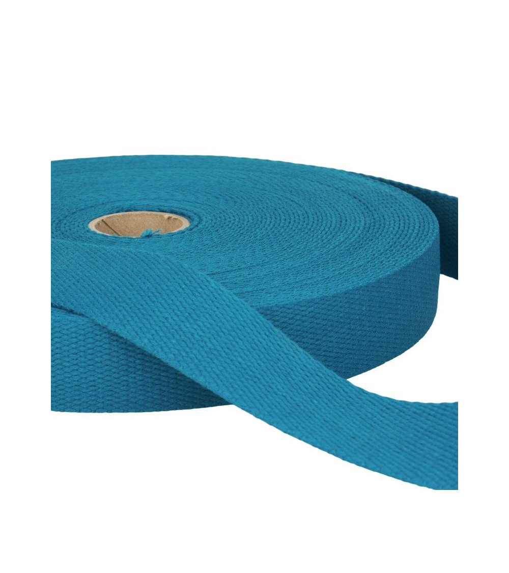 Pellicola da 20 m Fettuccia in cotone blu anatra