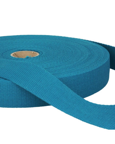 Pellicola da 20 m Fettuccia in cotone blu anatra