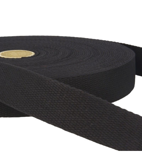 Film 20m Cotton webbing Black