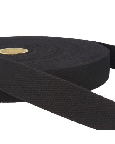 Film 20m Cotton webbing Black
