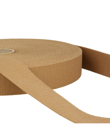 Pellicola 20 m fettuccia di cotone beige scuro