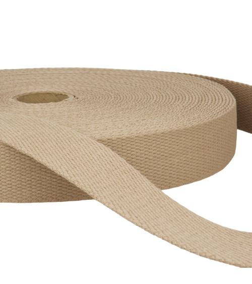 Film 20m Cotton webbing Taupe