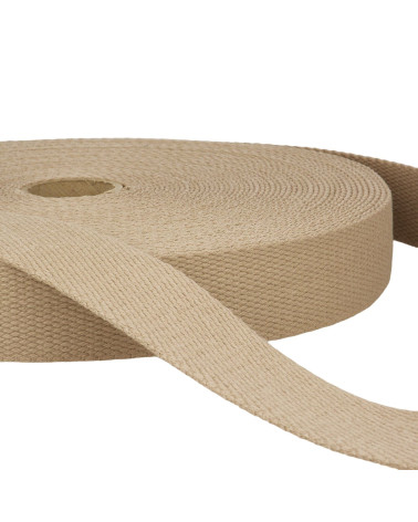 Film 20m Cotton webbing Taupe