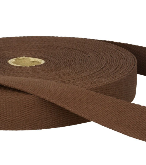 Film 20m Cotton Webbing Dark Brown