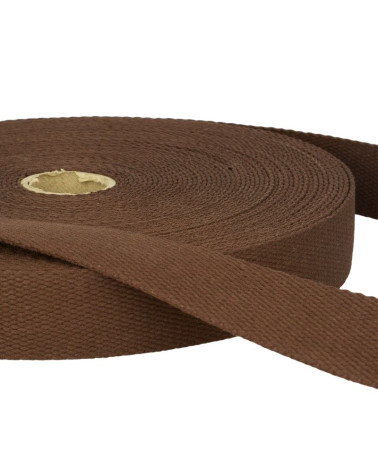 Film 20m Sangle coton Marron Foncé