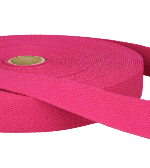 Film 20m Sangle coton Fuchsia