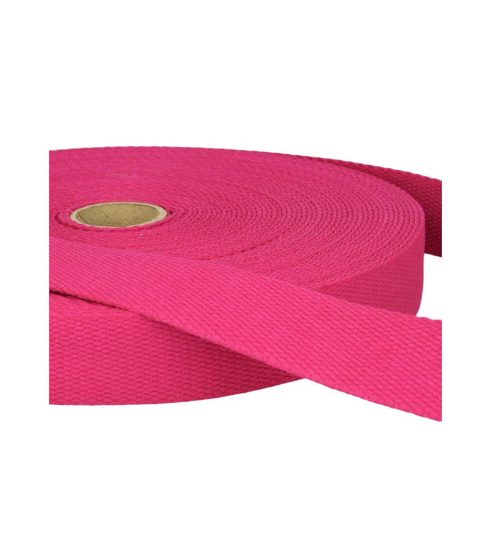 Film 20m Sangle coton Fuchsia