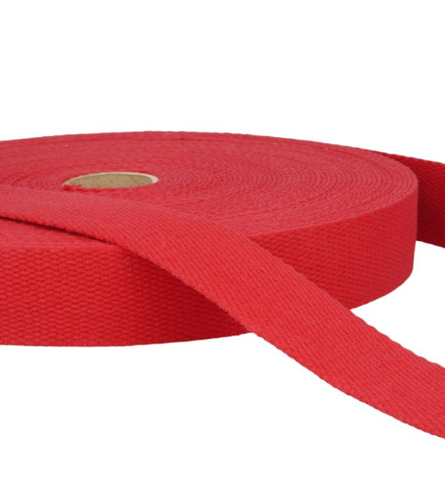 Film 20m Cotton webbing Red
