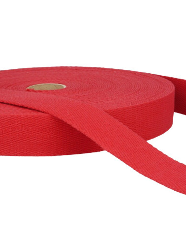 Film 20m Cotton webbing Red