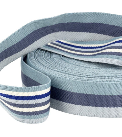 Film 20m webbing strips double sided 40mm Blue