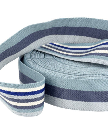 Film 20m webbing strips double sided 40mm Blue