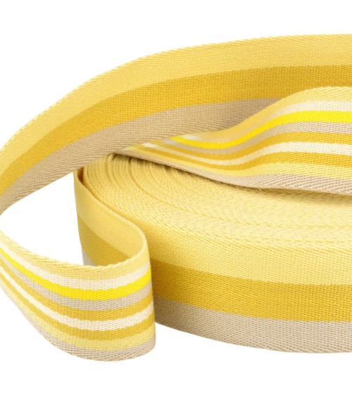 Film 20m webbing strips double sided 40mm Yellow