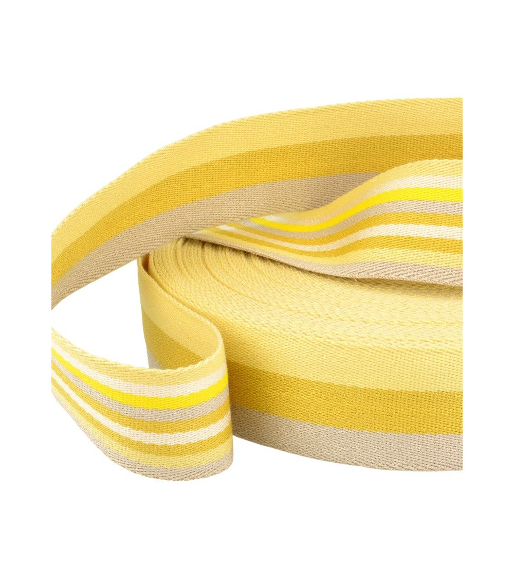 Film 20m sangle bandes double face 40mm Jaune