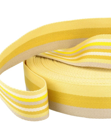 Film 20m webbing strips double sided 40mm Yellow