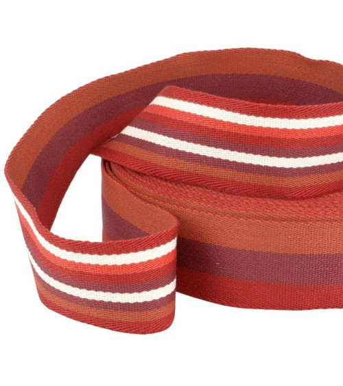 Film 20m webbing double sided strips 40mm Bordeaux