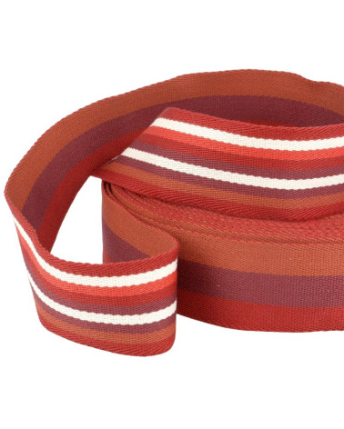 Film 20m webbing double sided strips 40mm Bordeaux