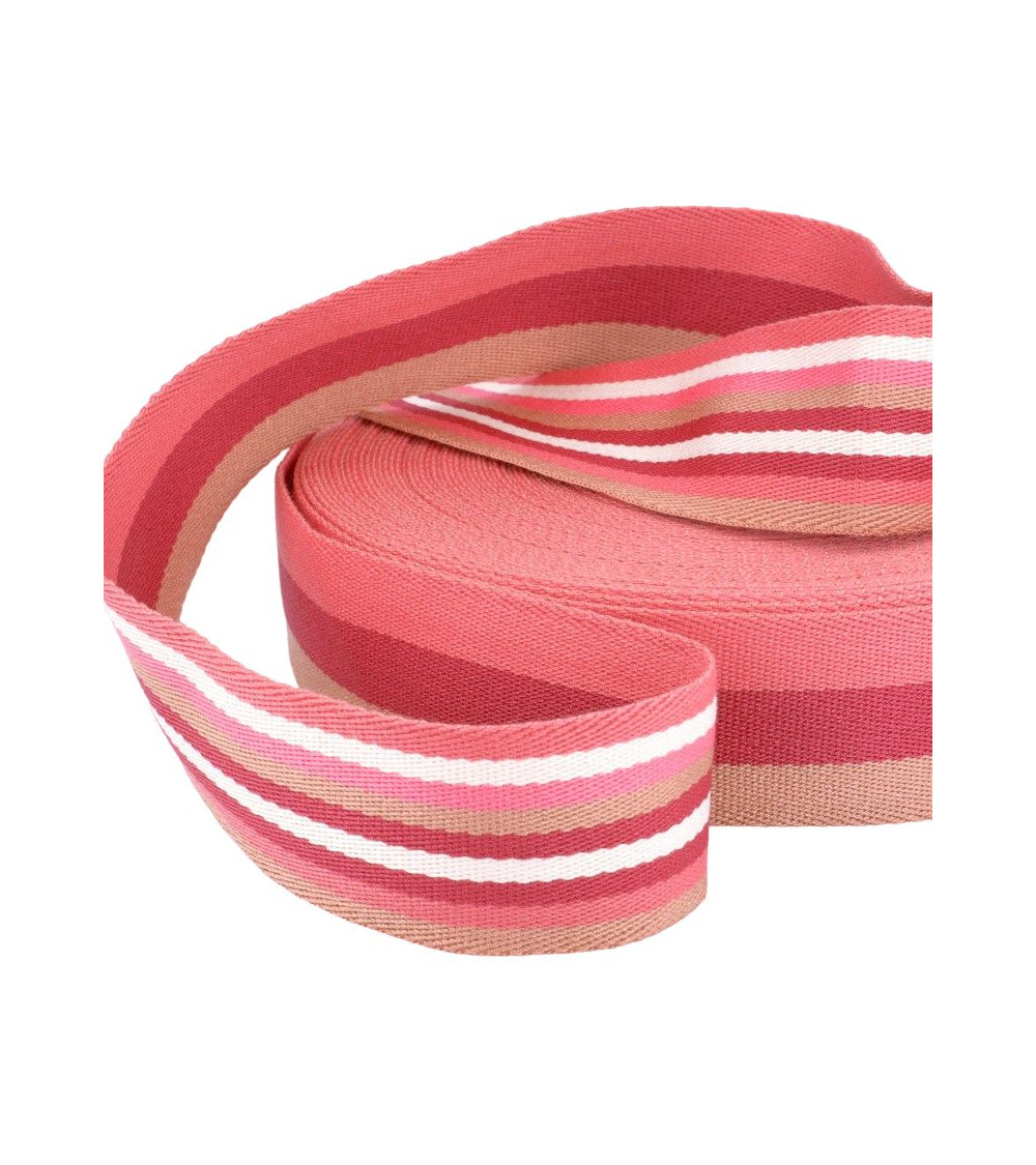 Folie 20m Gurtband doppelseitige Streifen 40mm Fuchsia