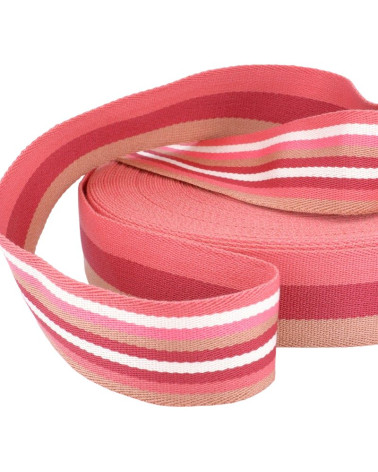 Folie 20m Gurtband doppelseitige Streifen 40mm Fuchsia