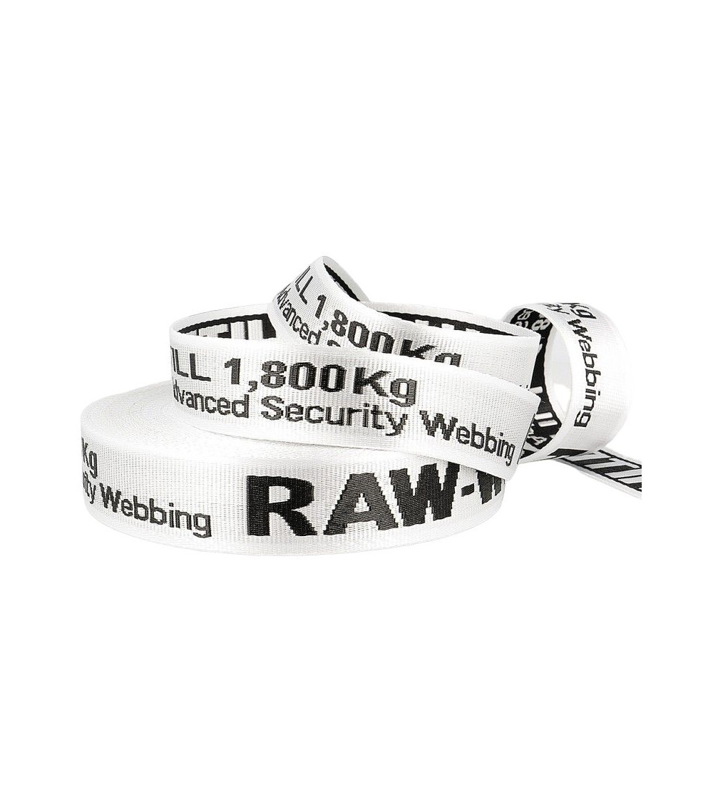 Film 20m jacquard webbing RAW WHITE 35mm White/black