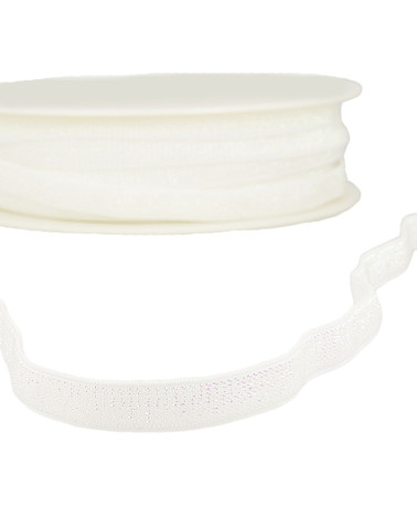 30m reel Metal elastic 10mm edge White