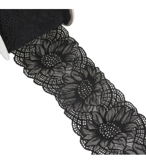 Spool 15m Elastic Lace Black 100mm