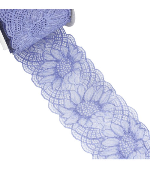 15m spool Elastic lace Lavender blue 100mm