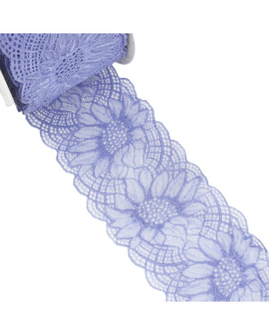 15m spool Elastic lace Lavender blue 100mm