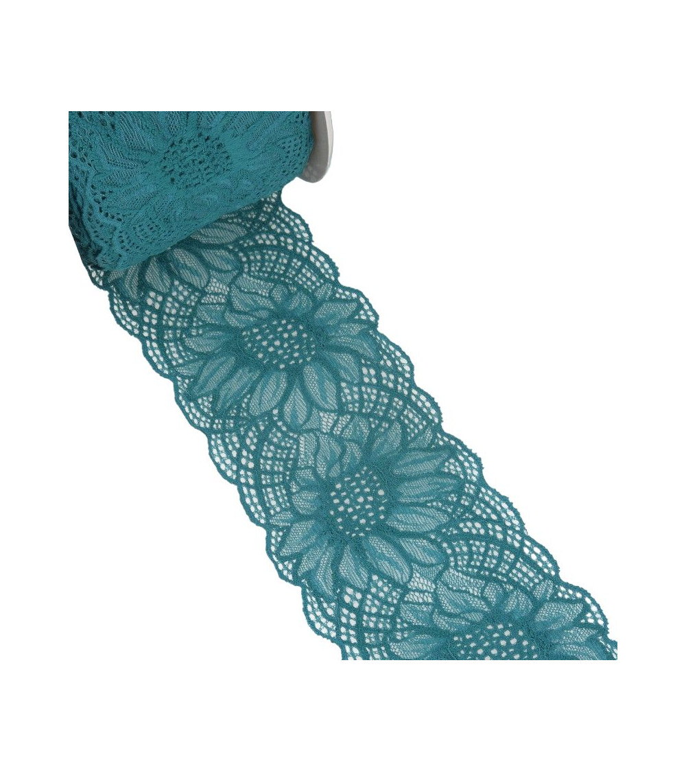 Spool 15m Elastic lace Duck blue 100mm