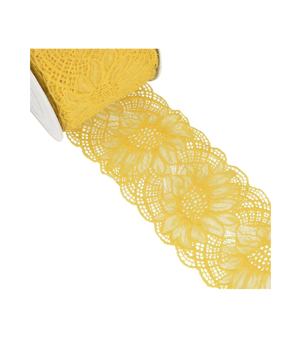 Spool 15m Yellow elastic lace 100mm