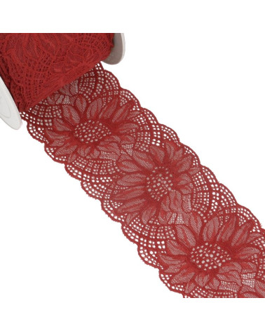 Bobina 15m Encaje Elástico Rojo 100mm