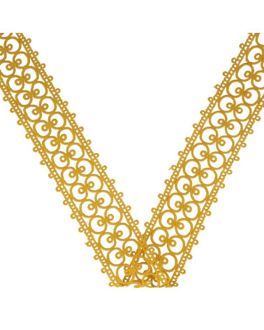 Bobina da 13,7 m Guipure tra due Mustard da 60 mm