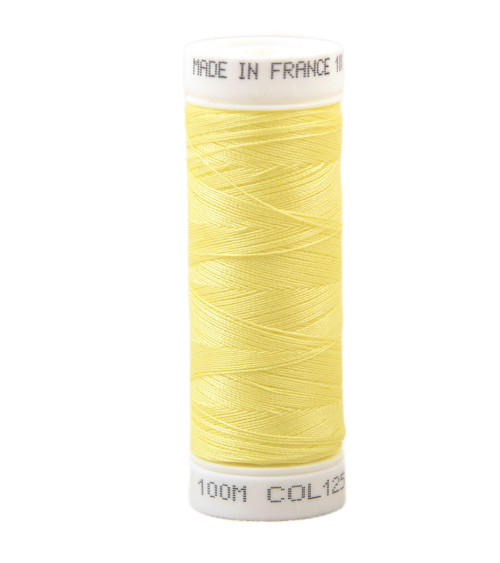 Fil à coudre polyester 100m made in France - jaune 125