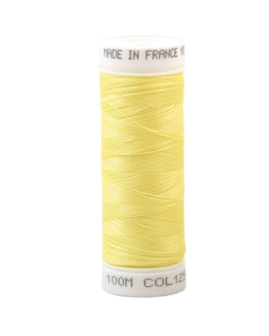Hilo de coser de poliéster 100m fabricado en Francia - amarillo 125