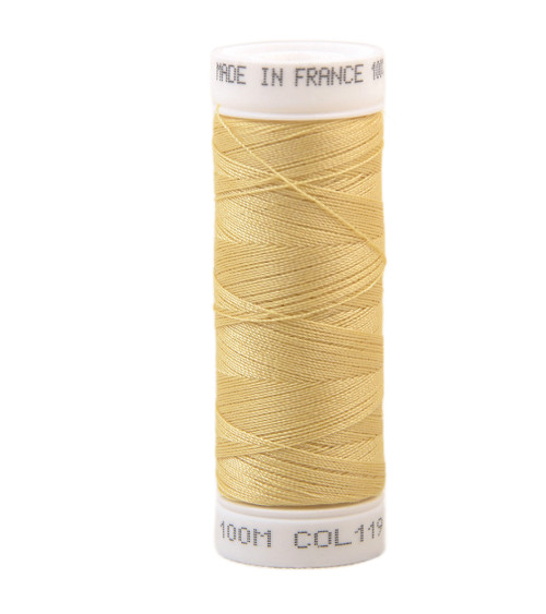 Fil à coudre polyester 100m made in France - jaune poussin 119