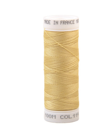 Polyester-Nähgarn 100 m, hergestellt in Frankreich – Kükengelb 119
