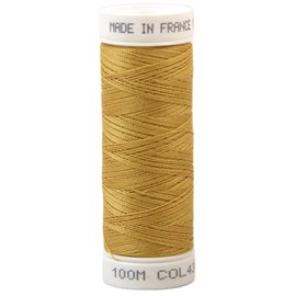 Fil à coudre polyester 100m made in France - ocre clair 434