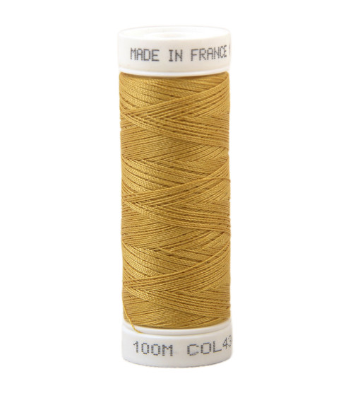 Polyester sewing thread 100m made in France - light ocher 434