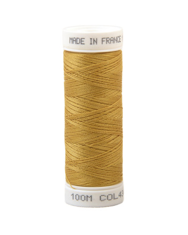 Polyester sewing thread 100m made in France - light ocher 434