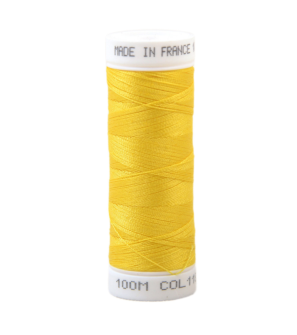 Fil à coudre polyester 100m made in France - jaune pourpier 118