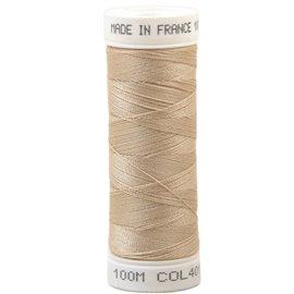 Fil à coudre polyester 100m made in France - santa fé gris 401