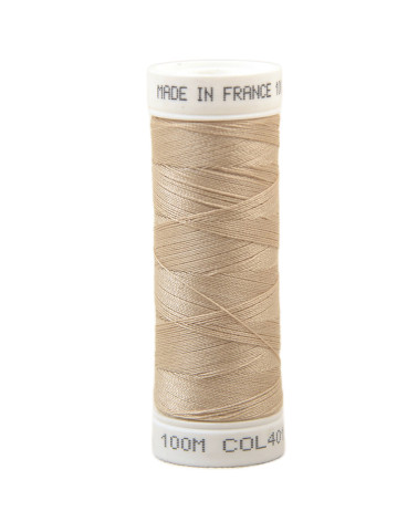 Fil à coudre polyester 100m made in France - santa fé gris 401