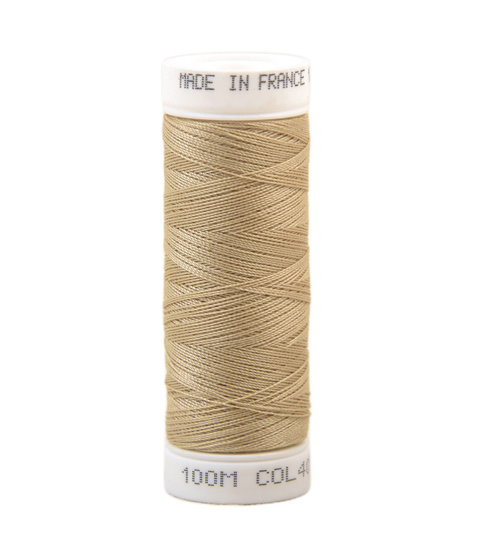 Fil à coudre polyester 100m made in France - beige bis 405