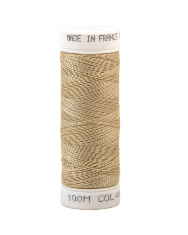 Fil à coudre polyester 100m made in France - beige bis 405