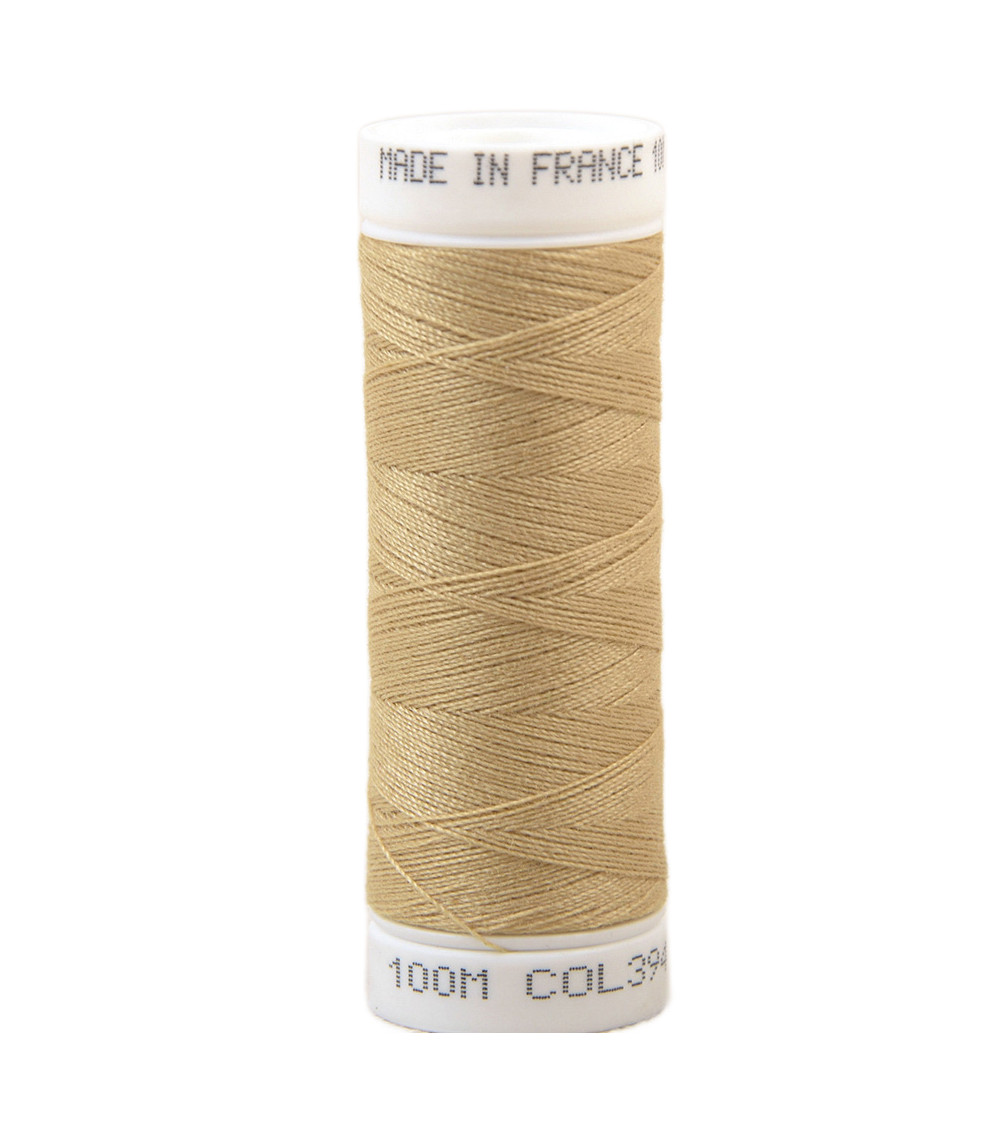 Fil à coudre polyester 100m made in France - beige etoure 394