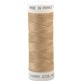 Fil à coudre polyester 100m made in France - champagne 407