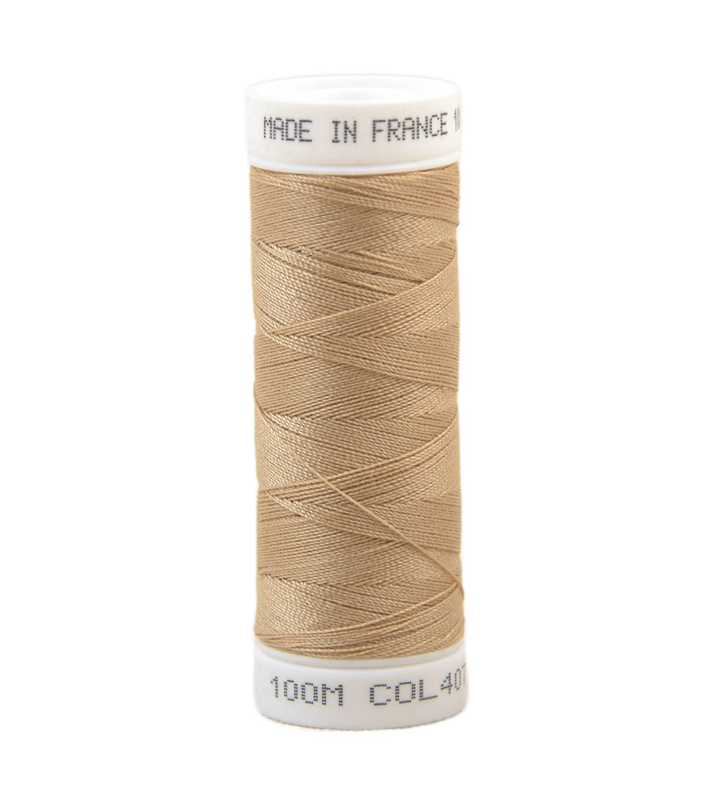 Fil à coudre polyester 100m made in France - champagne 407